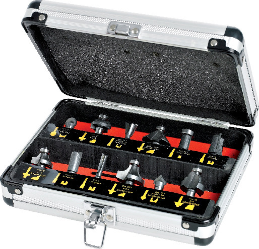 FRÄSSET HM 12DELAR 8MM ALULÅDA HIKOKI - HiKOKI Power Tools