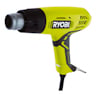 Elektrisk värmepistol i grönt och svart med märket "RYOBI" på sidan.