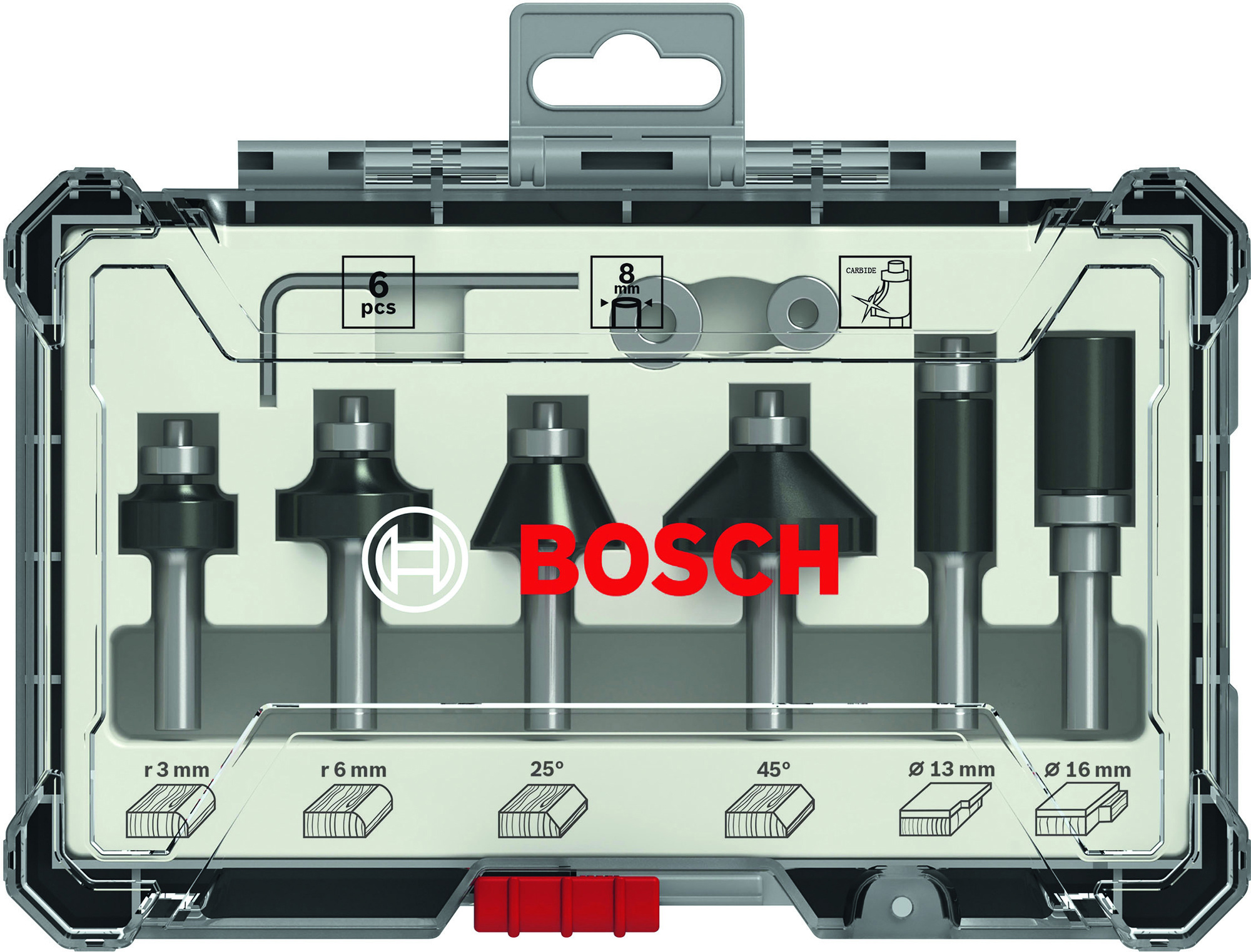FRÄSSTÅLSET MIXED S8 6 PRO DELAR - Bosch
