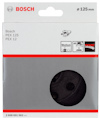 Förpackning med Bosch sliprondell för PEX 125, medium kornstorlek, 125 mm, svart.
