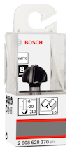 Förpackning med Bosch-bits för fräsning, diameter 8mm, max 20mm djup, artikelnummer 2 608 628 370-879.