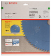 Förpackning för Bosch expert träcirkelsågblad, diameter 216 mm, 48 tänder, med etiketter för funktioner som "easy cut".