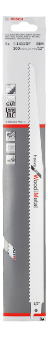 Förpackning med en sågklinga från Bosch, modell S 644 D Top for Wood & Metal, 300 mm lång.