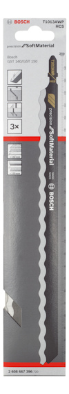 Förpackning med Bosch Progressor for Wood and Metal sågblad, 3 stycken, T 3662 AMP HMCS.