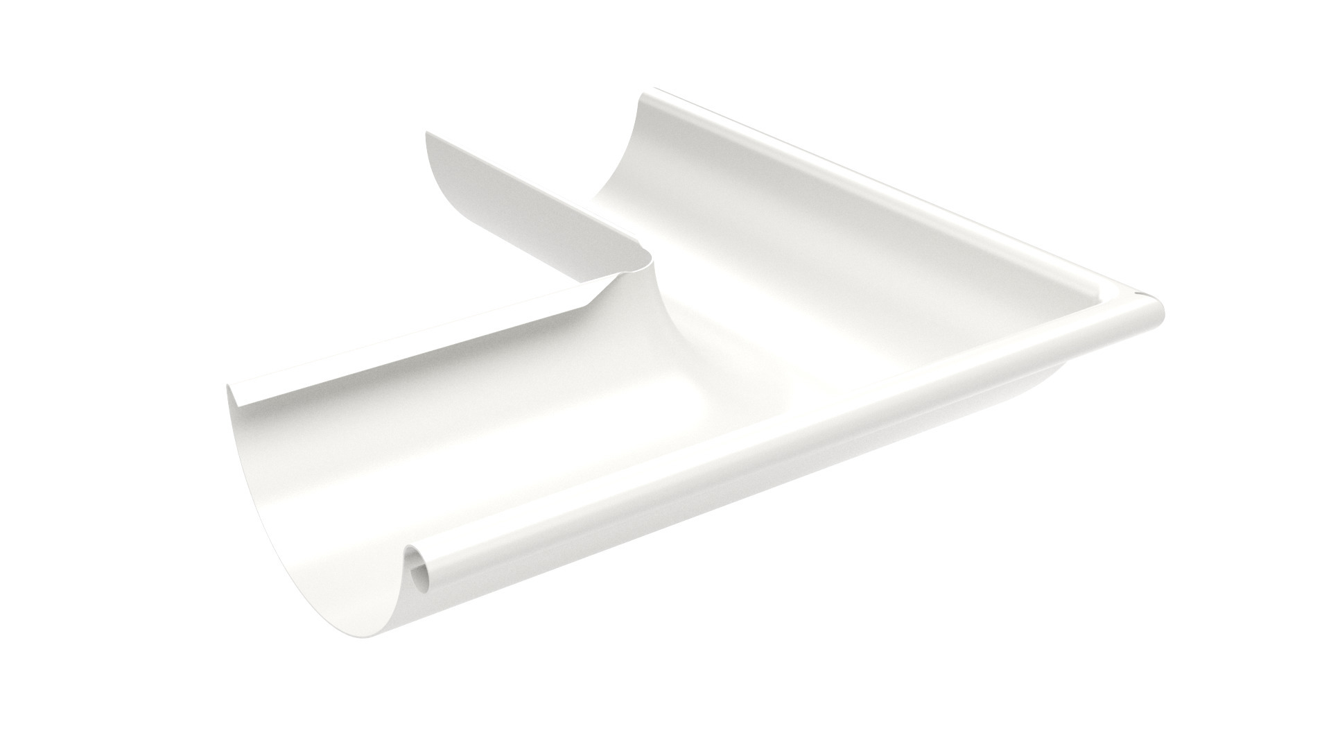 RÄNNVINKEL 125 YTTER    PL80 KLAR VIT - Plannja