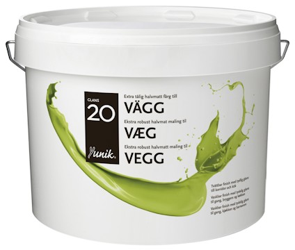 VÄGGFÄRG YUNIK 20 500 VIT 10L