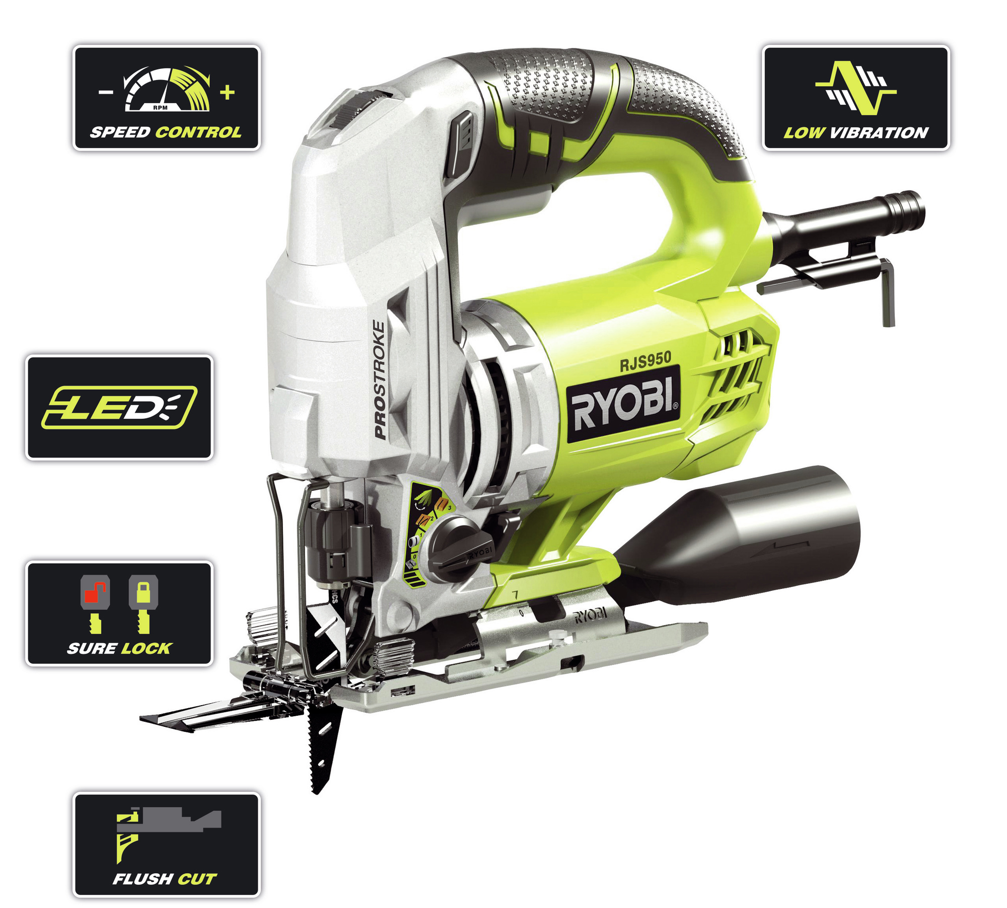 PENDELSTICKSÅG RSJ980-K  - Ryobi