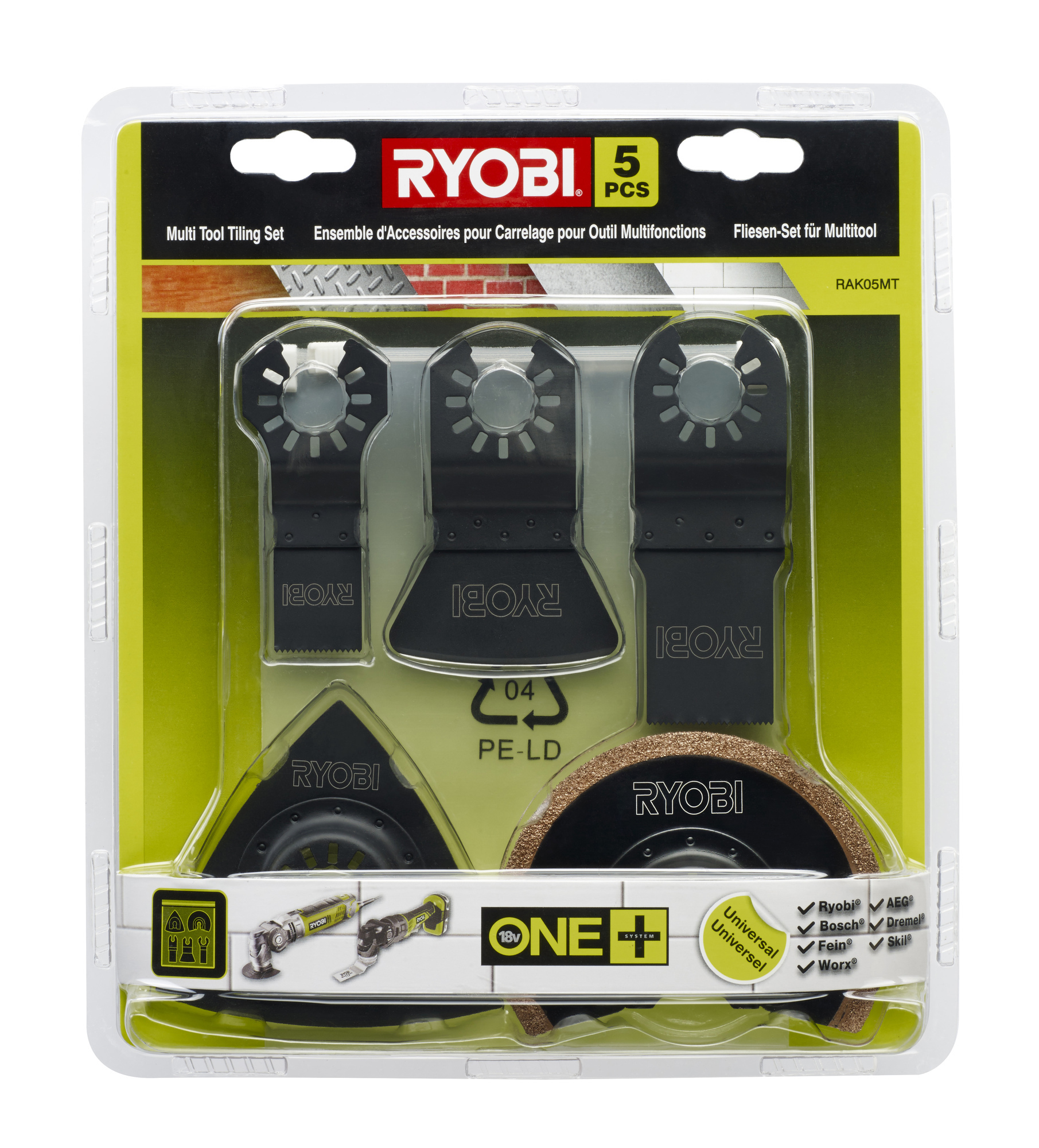 MULTIVERKTYGSET RAK05MT 5 DELAR - Ryobi