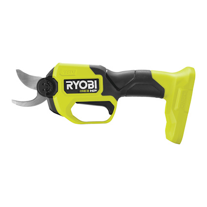 SEKATÖR BORSTLÖS RY18SCXA-0 i grön och svart färg med RYOBI-logotyp.