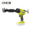 Grön och svart fogspruta med batterifäste i botten, märkt "RYOBI" och "18V ONE+".