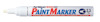 Vit märkpenna märkt "Artline 400XF Paint Marker" med röd och blå text samt en vit spets.