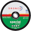 Rund kapskiva med text "DRONCO special CS 24 R-BF", färgband, och specifikationer.