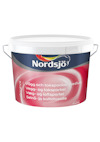 Hink med etikett "Nordsjö Vägg och takspackel medium".
