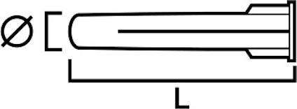 PLASTPLUGG BLÅ 10X45MM 4ST