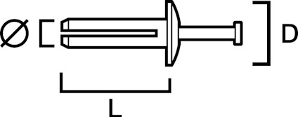 METALLSPIKPLUGG BETONG 5X22MM