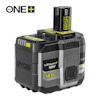 Ryobi 18V batteri med "High Energy" och "Lithium+ 18V 12.0Ah" märkning. Märke: Ryobi