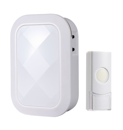 DÖRRSIGNAL TRÅDLÖS BATTERI VIT