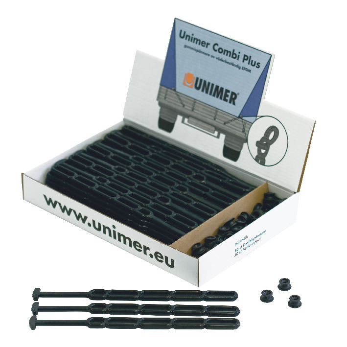 GUMMISPÄNNARE COMBI PLUS DISPLAY 50ST - Unimer