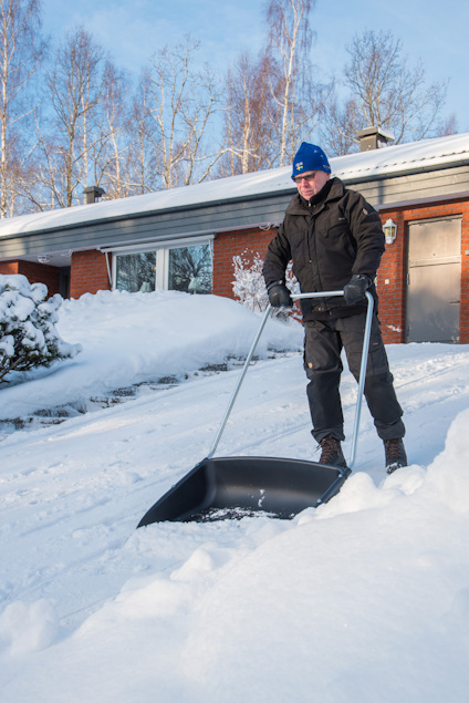 SNÖSLÄDE, KARLSTAD CLASSIC SVART