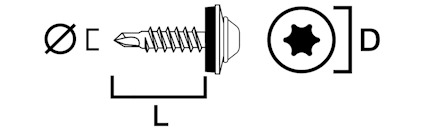 VINDSKIVESKRUV RF 410 VIT
