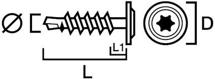 MONTAGESKRUV UNIVERS IMPREG+ 4,8-35 BORRSP STÅL/TRÄ PAKET