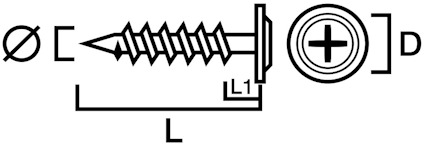 MONTAGESKRUV ROSTFRI A2 TRÄ/STÅL 4,2X40MM 250ST