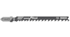 Sticksågklinga med texten "T144D HCS speed for Wood, SWISS MADE, BOSCH".