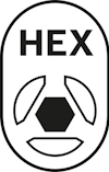 HEX-text ovanför ett hexagonformat motiv med linjer på vit bakgrund.