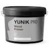 Hink med texten "YUNIK PRO Wood Primer" på etiketten och svarta handtag på sidorna.